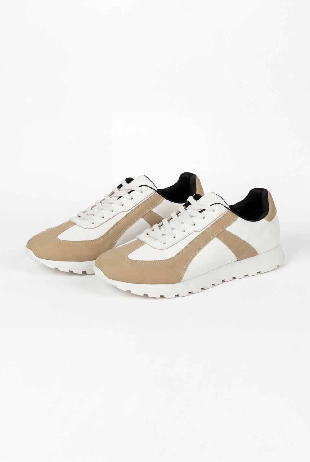 Men’s Retro Modern Sneaker Low-Top Trainers White Midsole Vintage Inspired Tread Classic Aesthetic Shoes