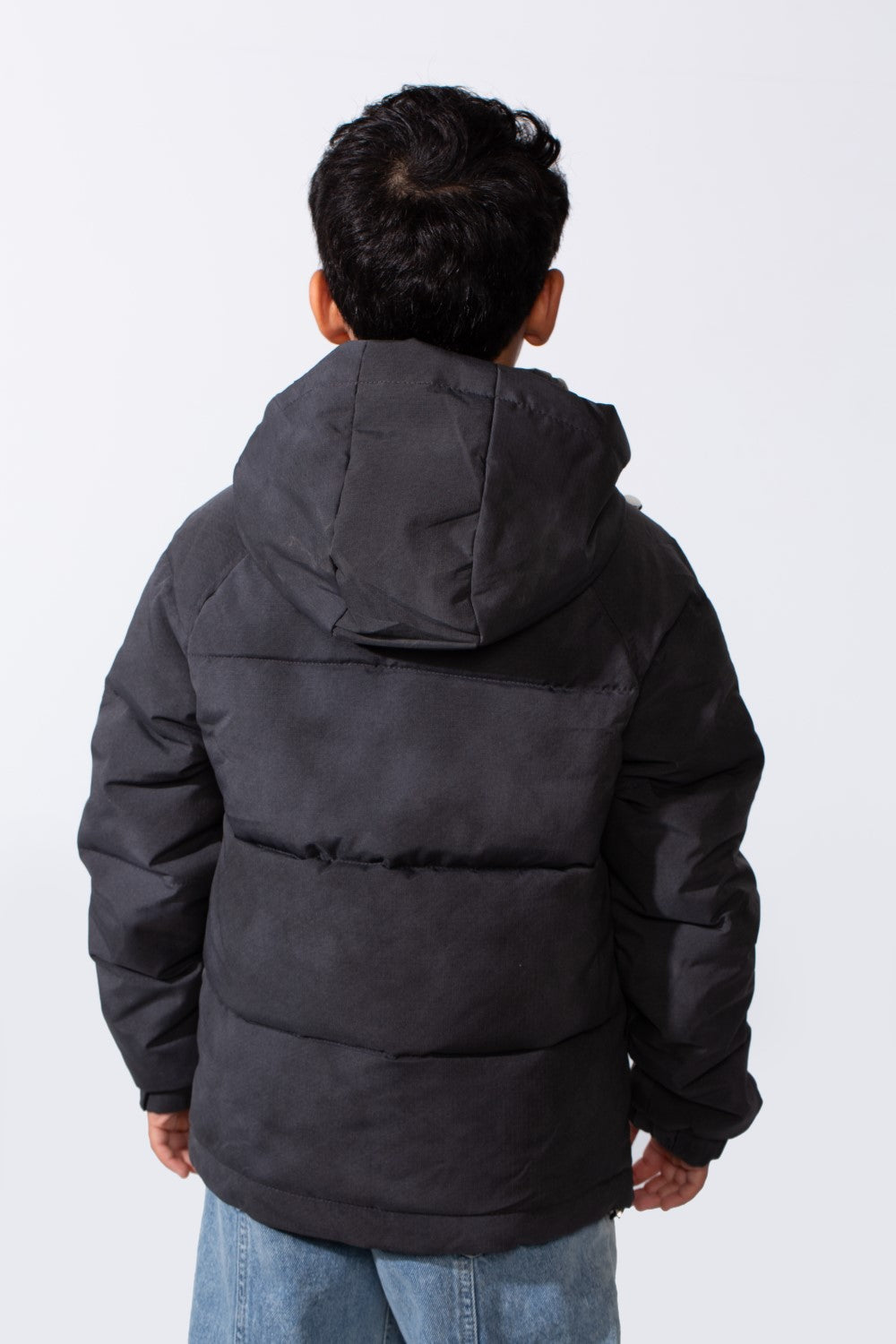 Boy's Long Sleeve High Neck Full-Zip With Snap Buttons Practical Front Pockets Buffer Thermal Waterproof Hooded Jacket