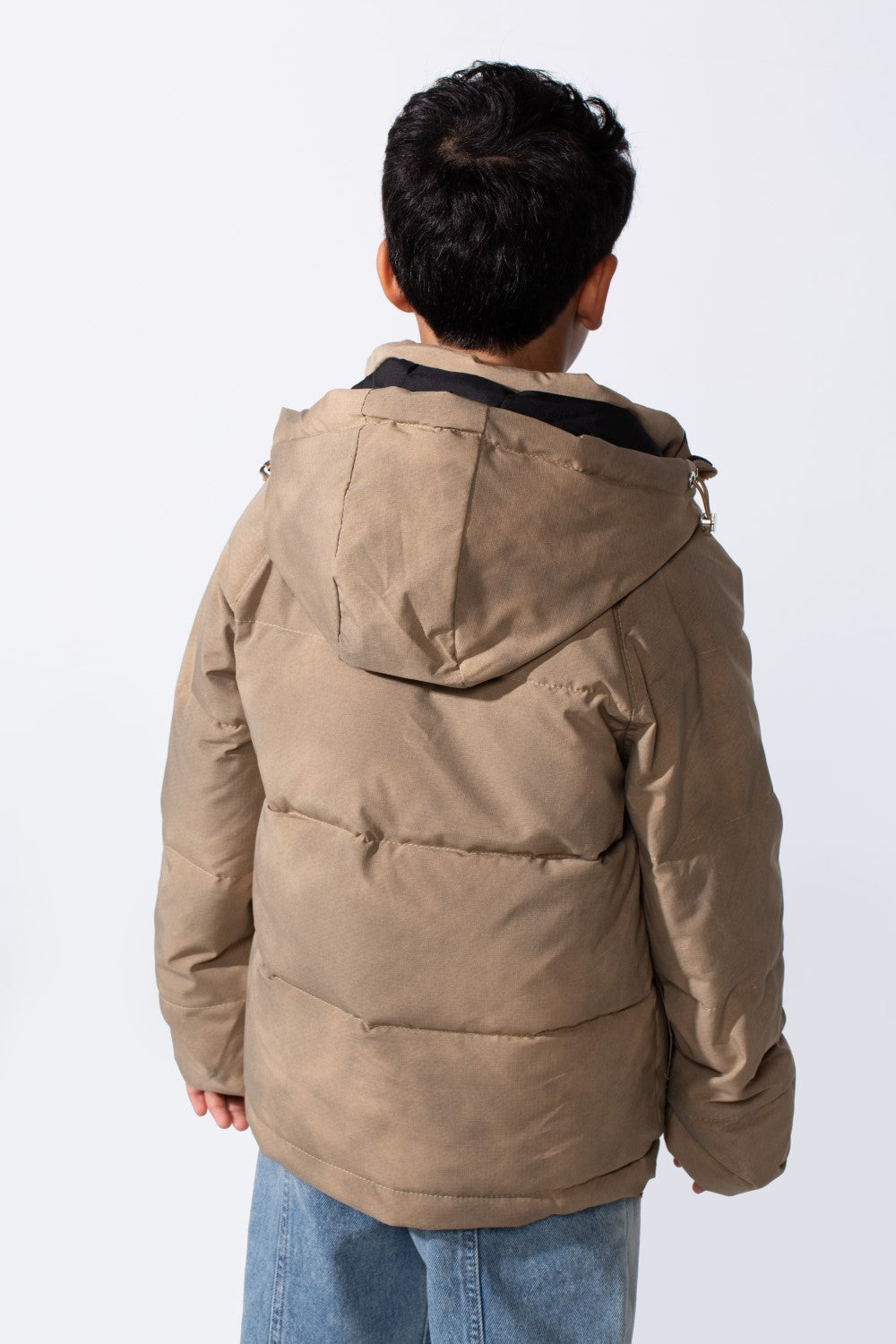 Boy's Long Sleeve High Neck Full-Zip With Snap Buttons Practical Front Pockets Buffer Thermal Waterproof Hooded Jacket