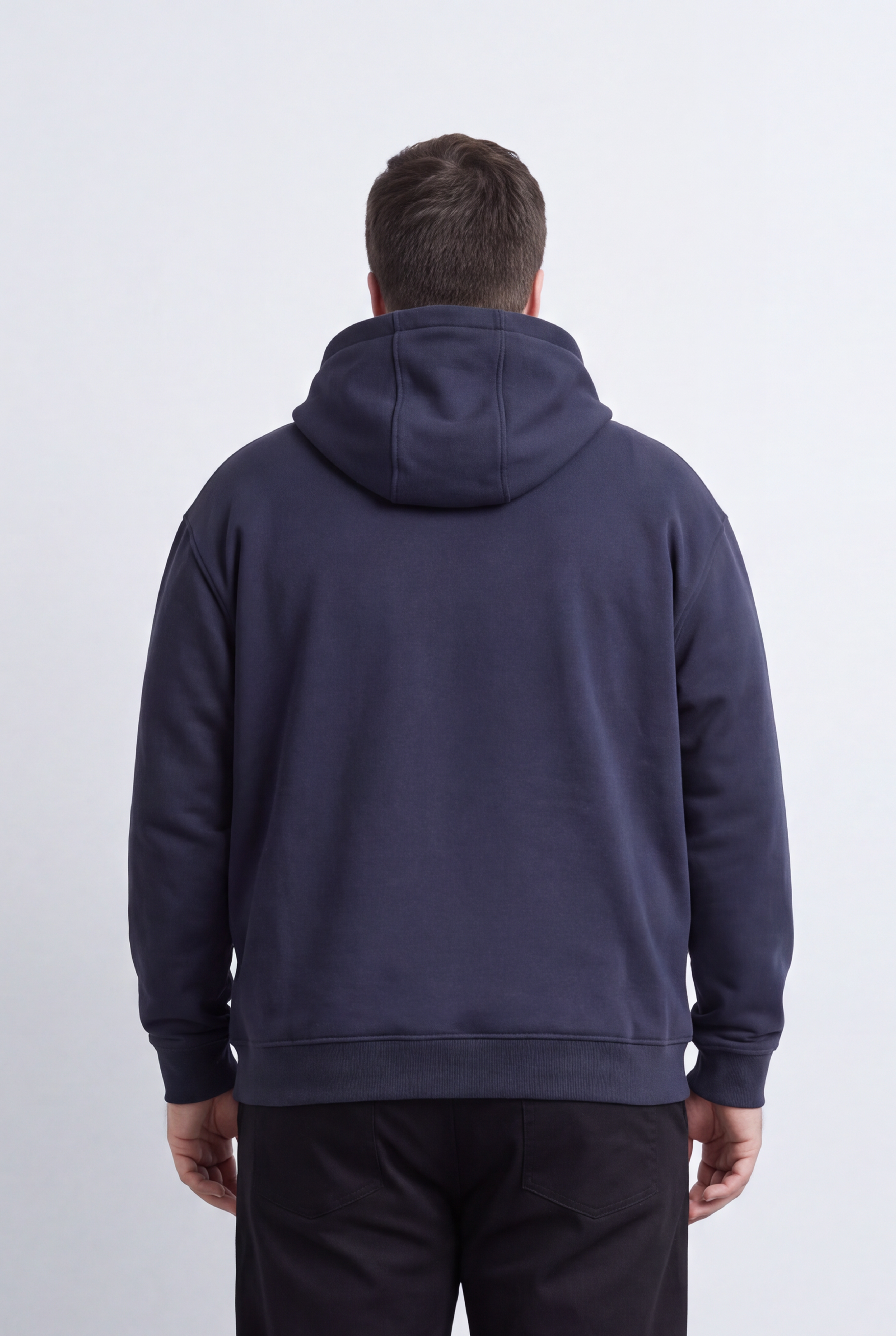 Men's Tomato Store Brushed Fleece Big Size Hoodie Logo Patch Detail Hood Kangaroo Pocket Summer Melton Slim Fit