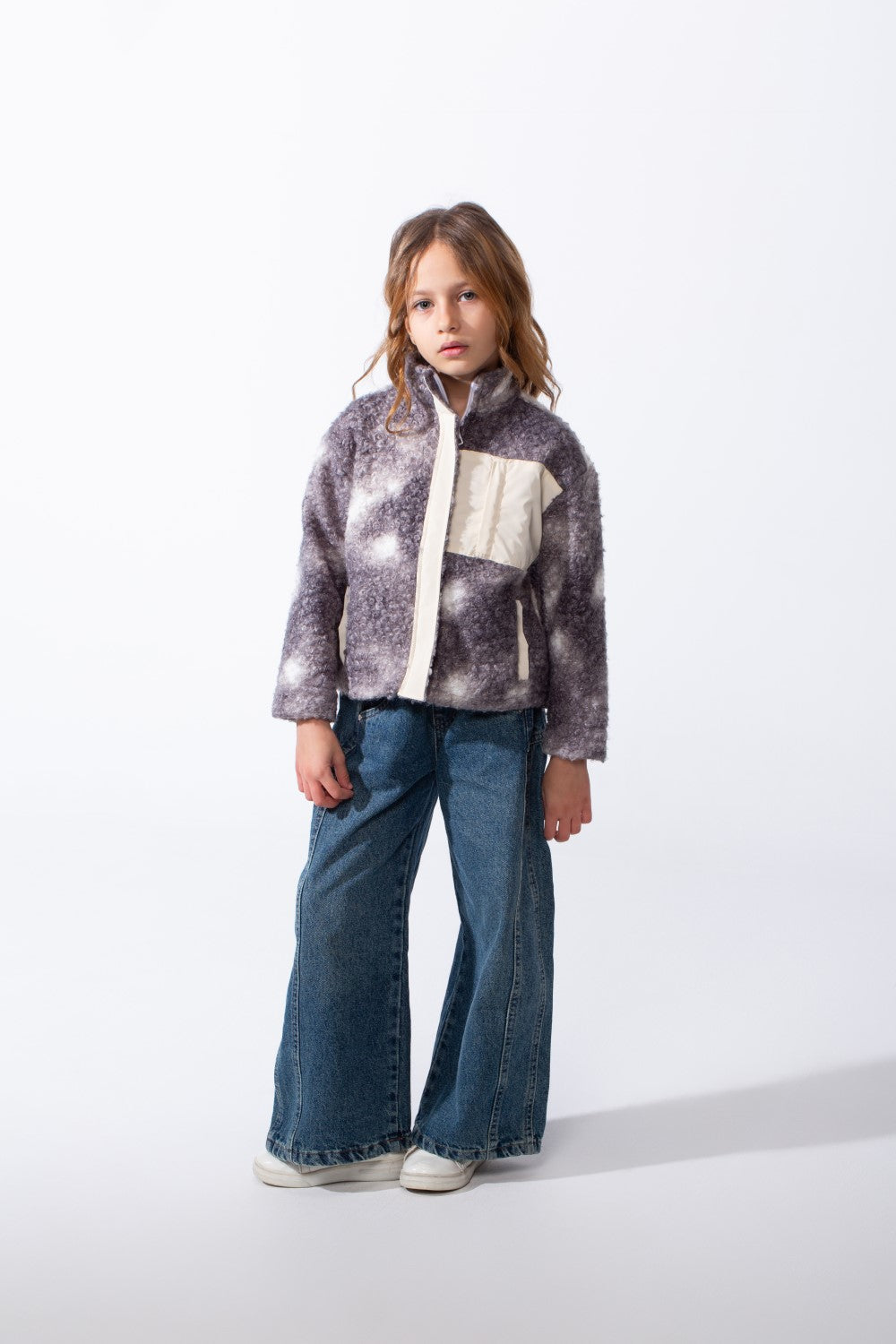 Girl's Tomato Store Slim Fit Shirt High Neck Full-Zip Utility Pocket