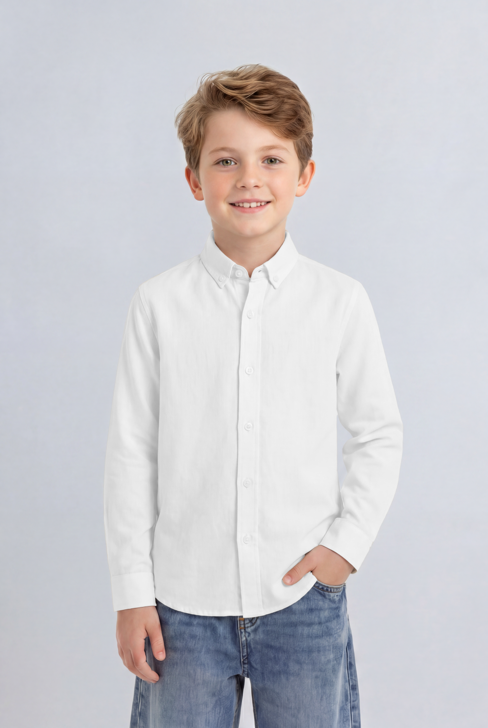 Boy's Tomato Store Button Down Shirt Classic Collar Design Long Sleeve