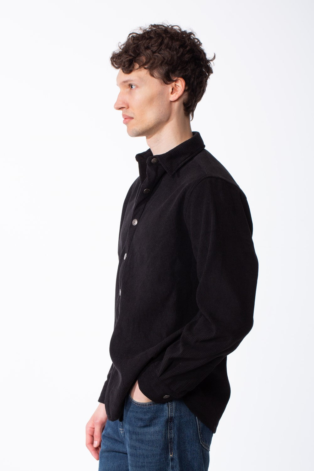 Men's Corduroy Metallic Button Down Spread Collar Fine-Wale Velvet Texture Long Sleeves Regular Fit Shirt