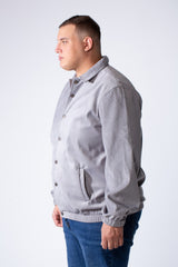 Men's Snap Button With Elasticated Cuffs Classic Collar Side Pockets Modern Versatile Big Size Velvet Shirt