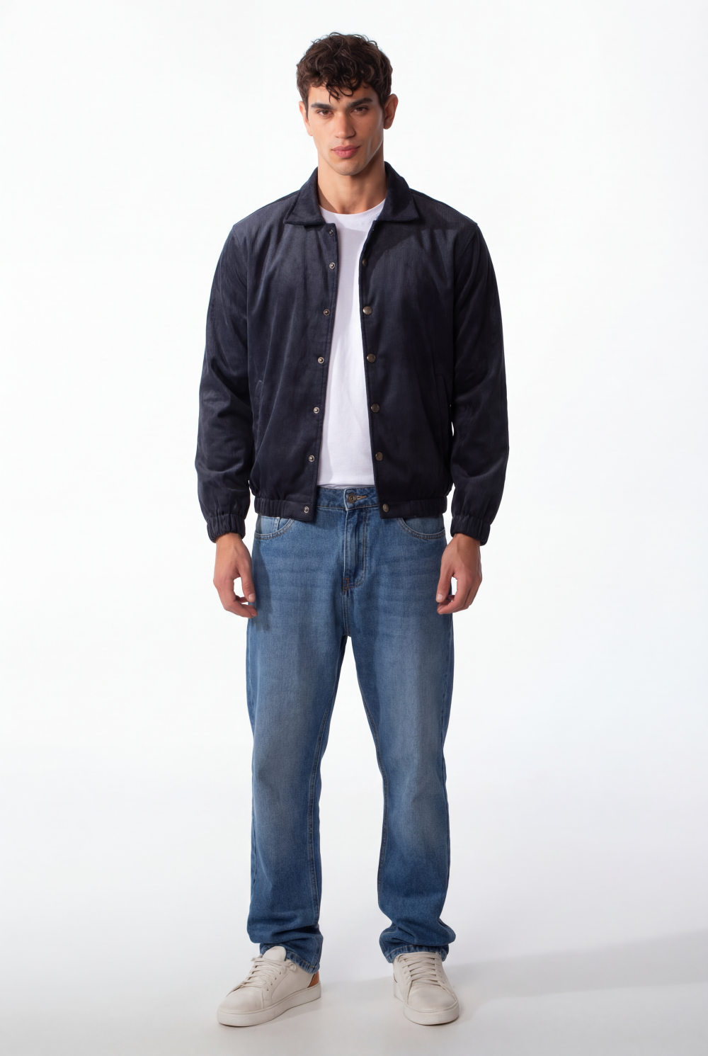 Men's Velvet Slim Fit Long Sleeve Shirt With Pockets
