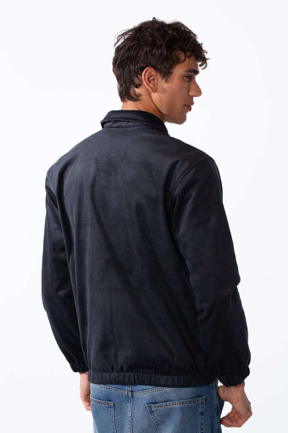 Men's Velvet Slim Fit Long Sleeve Shirt With Pockets