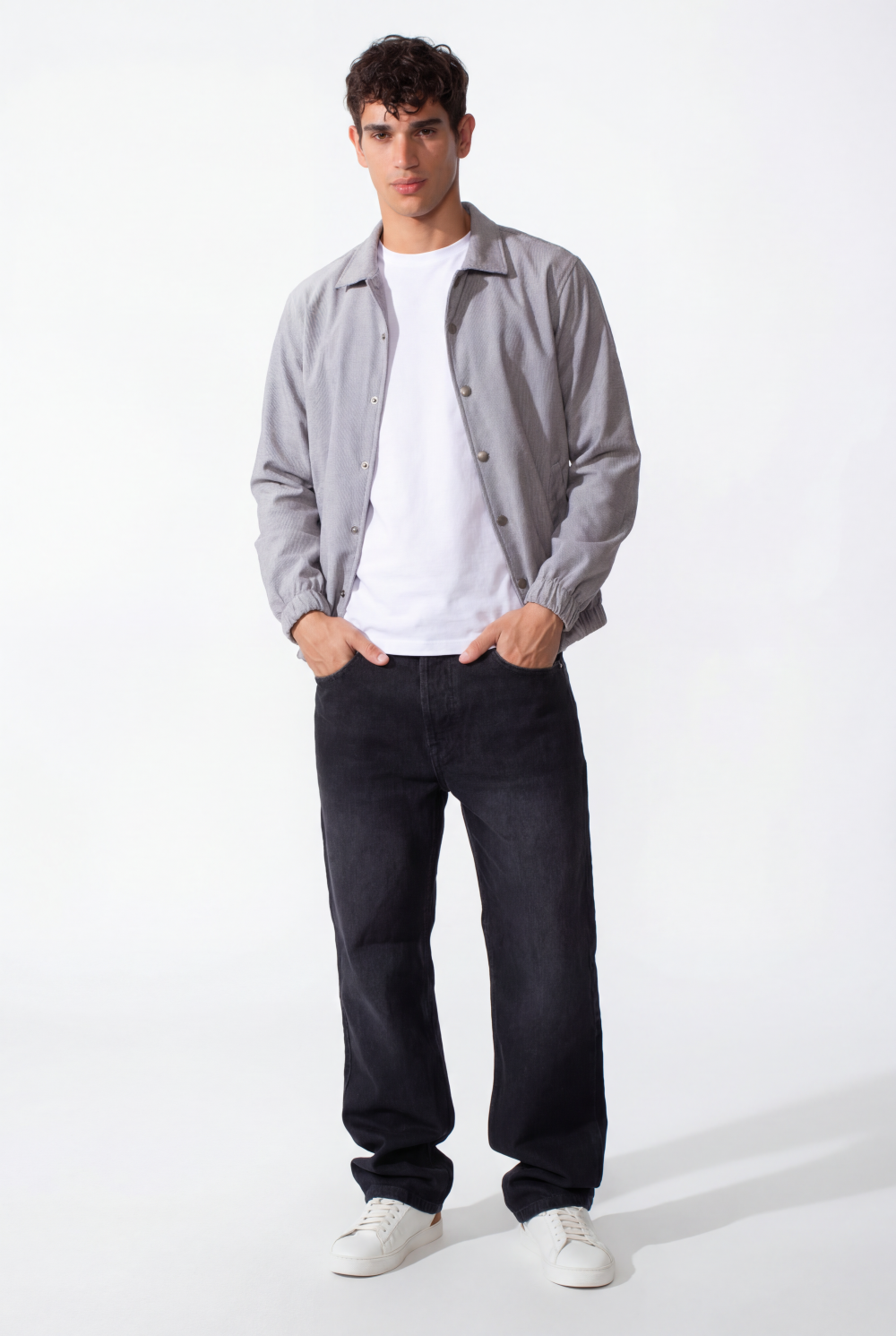 Men's Velvet Slim Fit Long Sleeve Shirt With Pockets