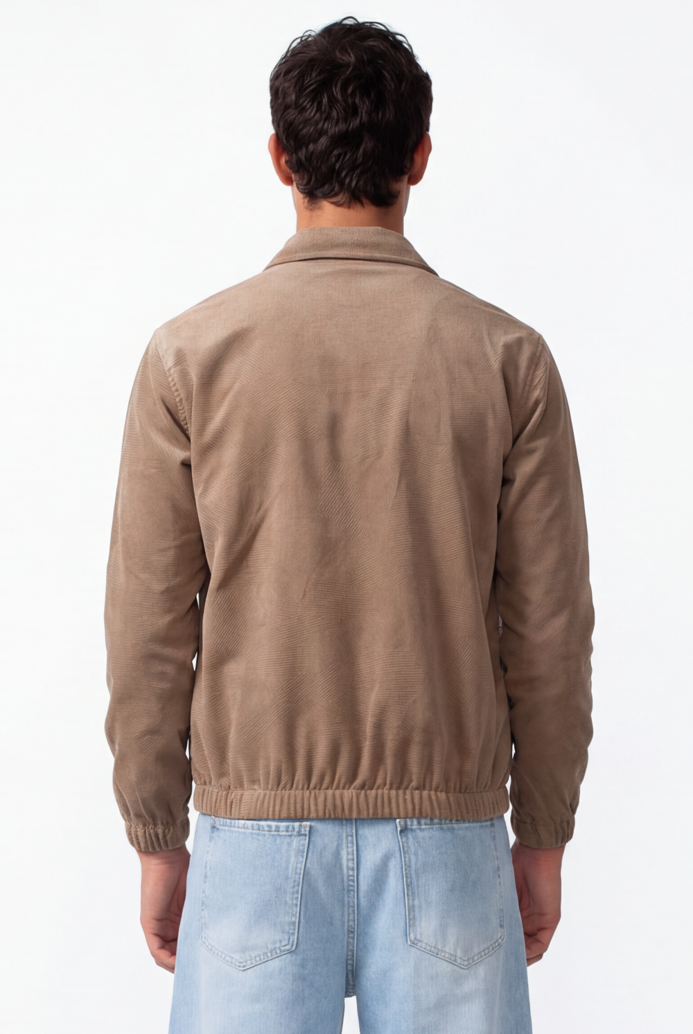 Men's Velvet Slim Fit Long Sleeve Shirt With Pockets