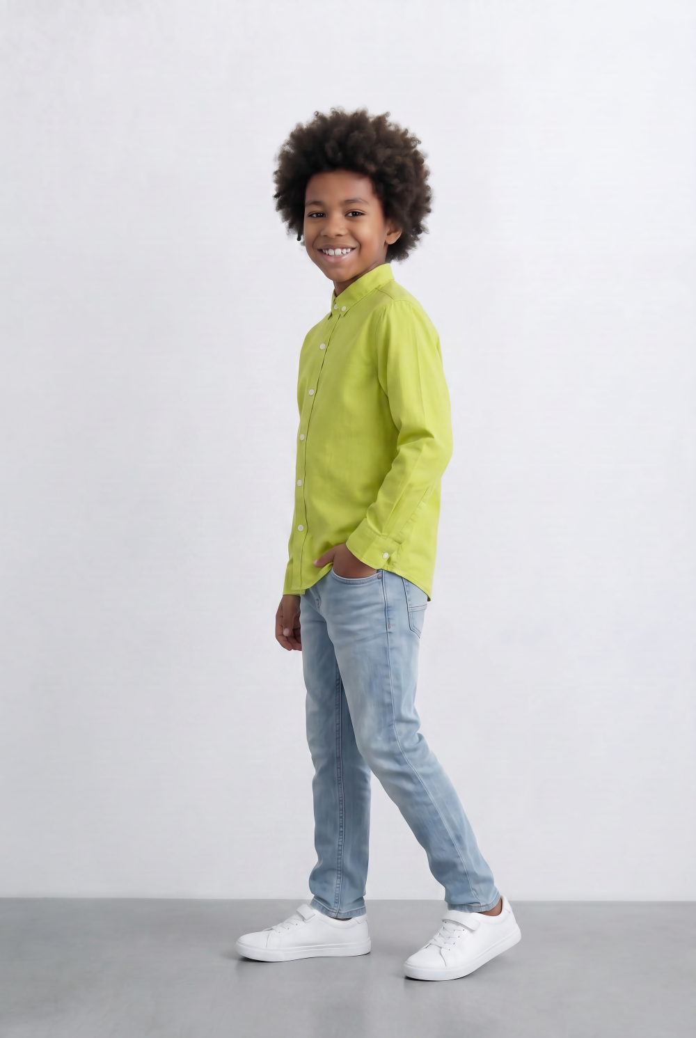 Boy's Tomato Store Button Down Shirt Classic Collar Design Long Sleeve