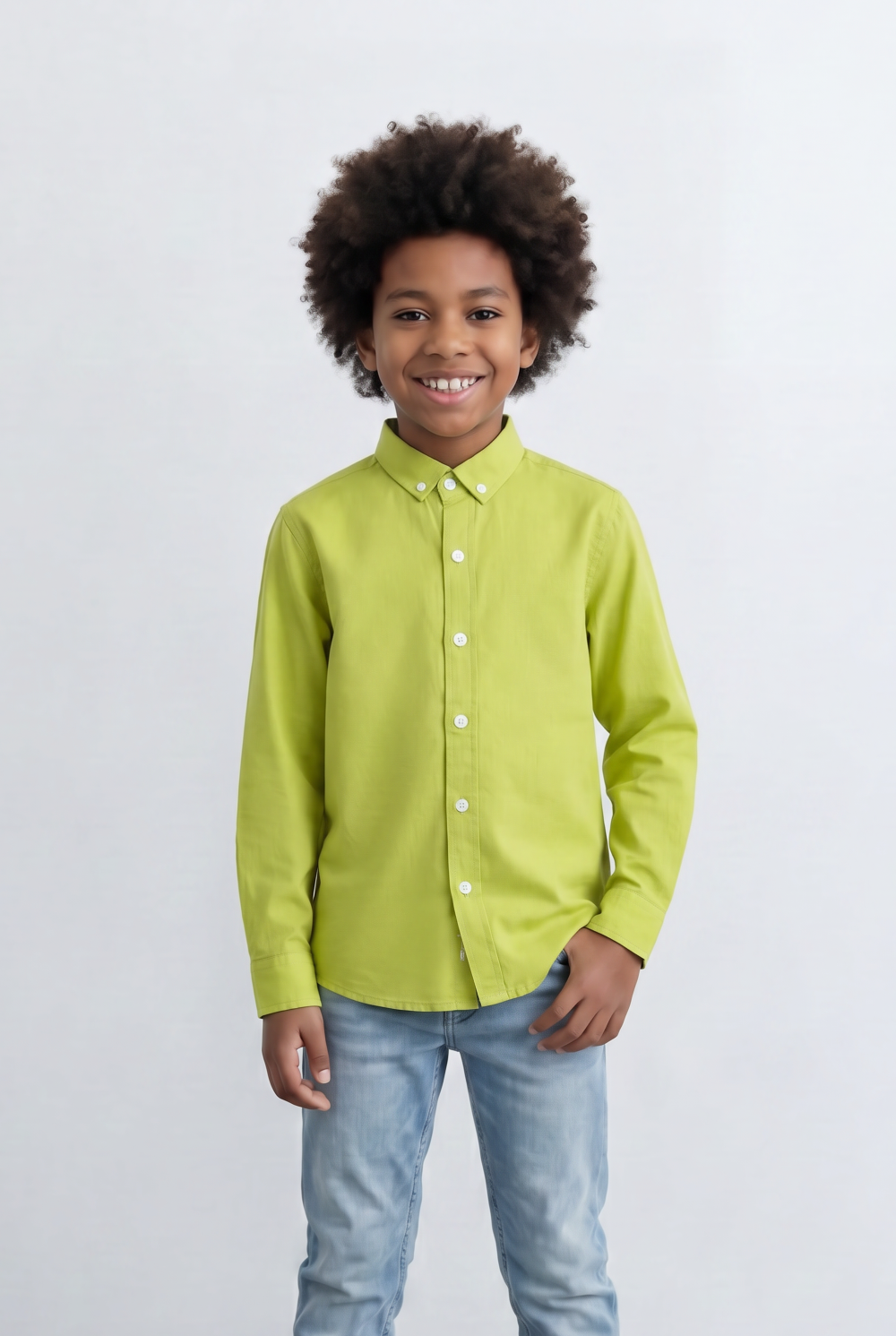 Boy's Tomato Store Button Down Shirt Classic Collar Design Long Sleeve