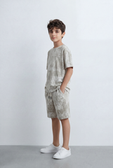 Boy’s Tomato Store Matching Oversize Set Coordinated T-Shirt Finished With Soft Cloud Wash Effect