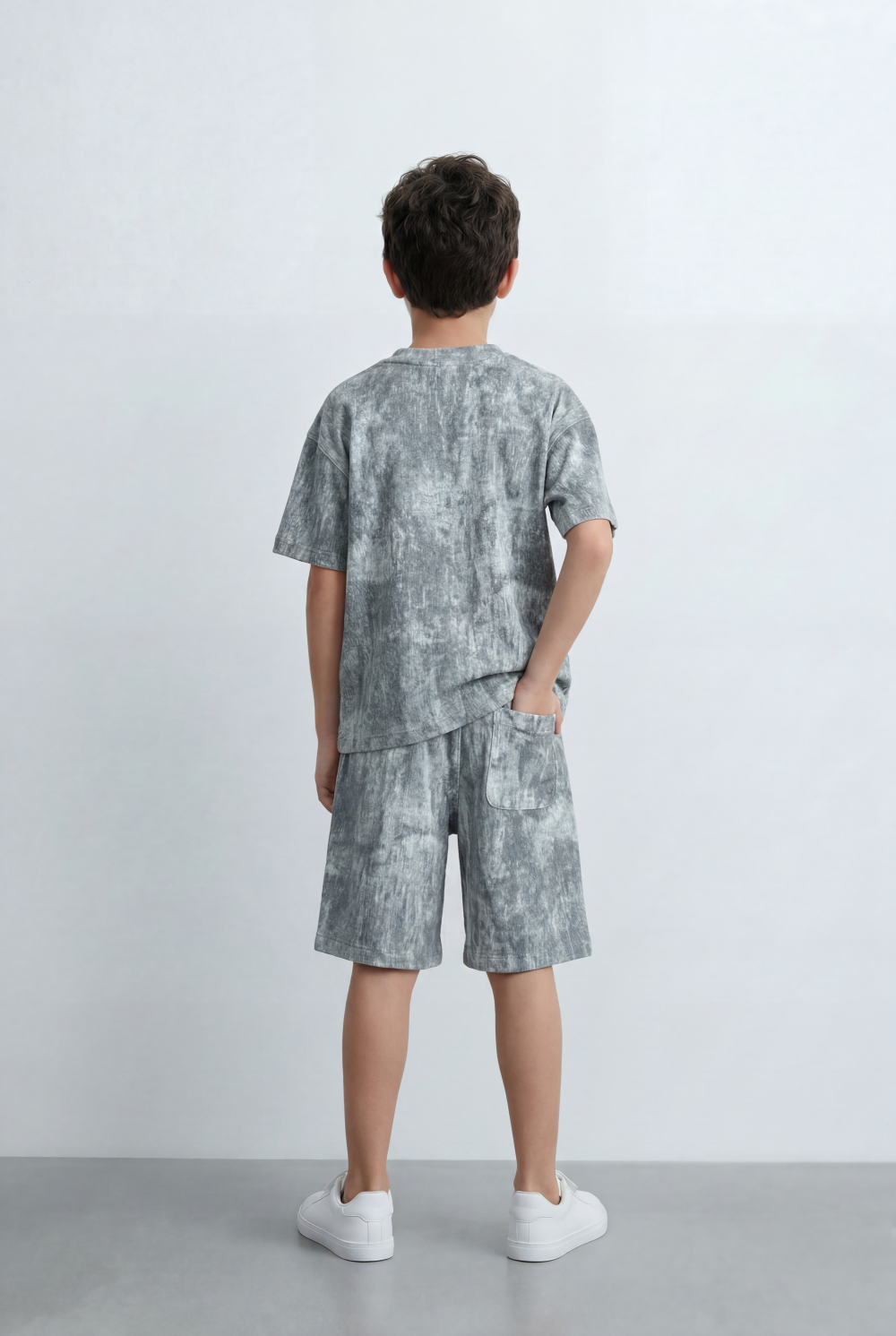 Boy’s Tomato Store Matching Oversize Set Coordinated T-Shirt Finished With Soft Cloud Wash Effect