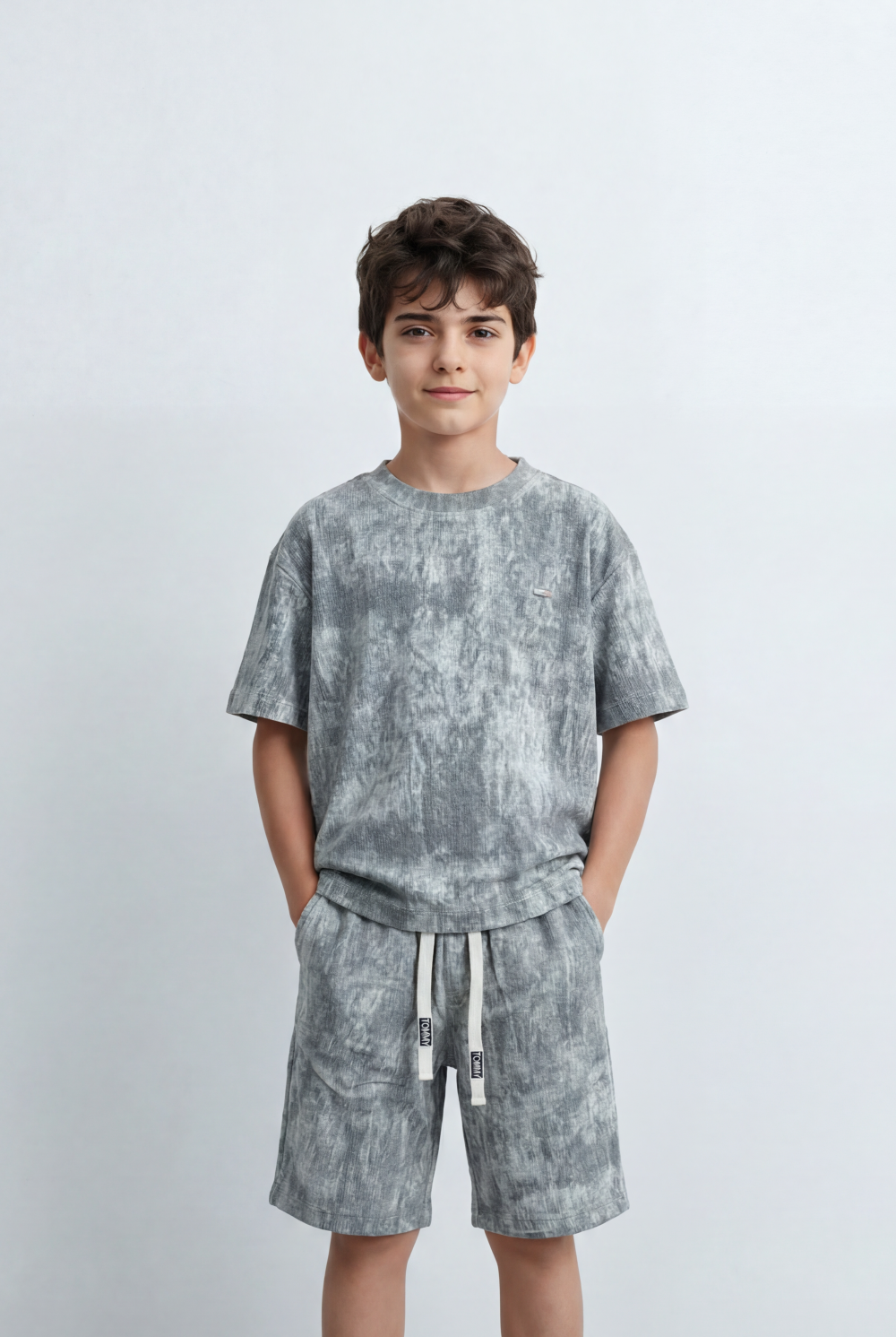 Boy’s Tomato Store Matching Oversize Set Coordinated T-Shirt Finished With Soft Cloud Wash Effect