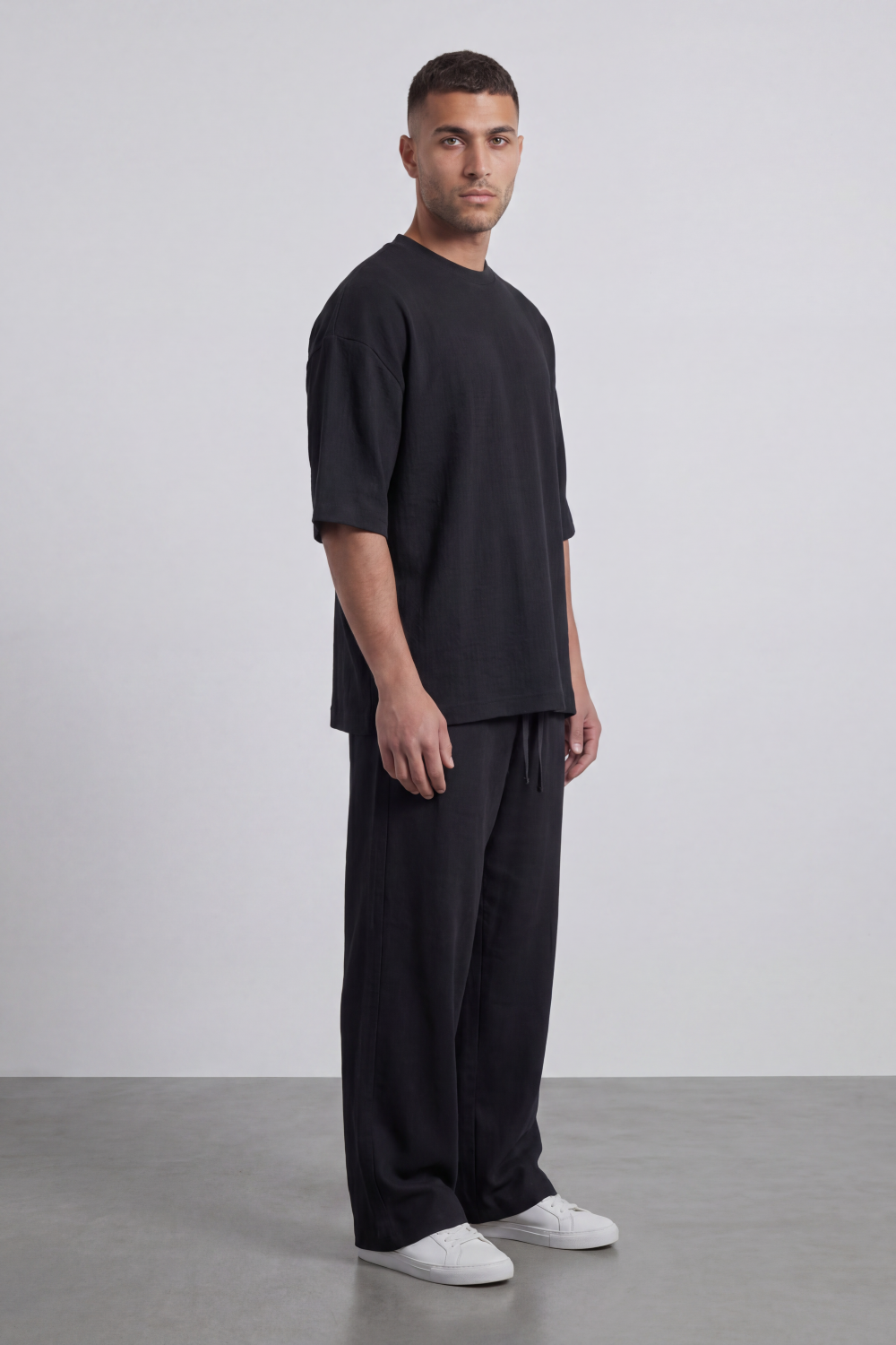 Men’s Tomato Store Shadow Ease Co-Ord Set With Soft Textured Knit Surface Plain Solid Dye Finish Outfit