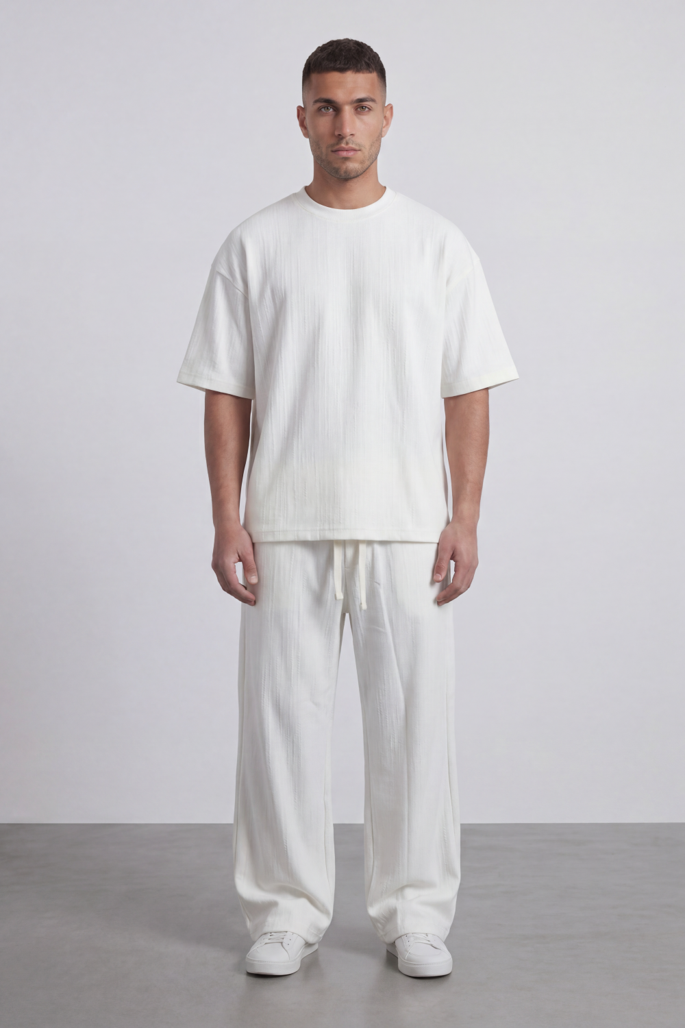 Men’s Tomato Store Shadow Ease Co-Ord Set With Soft Textured Knit Surface Plain Solid Dye Finish Outfit