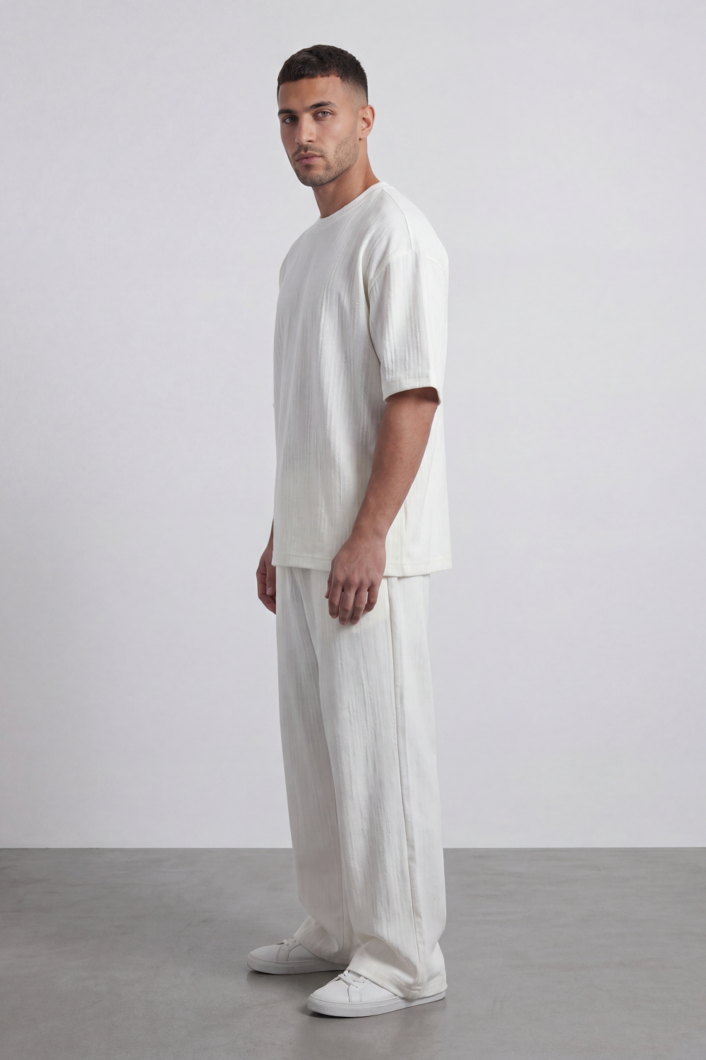 Men’s Tomato Store Shadow Ease Co-Ord Set With Soft Textured Knit Surface Plain Solid Dye Finish Outfit