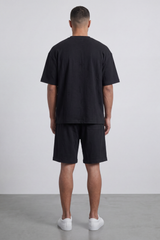 Men’s Tomato Store Night Trace Co-Ord Oversize Set Crafted From Soft Jersey Fabric Featuring Tonal Distressed Scratch Artwork Scattered Outfit