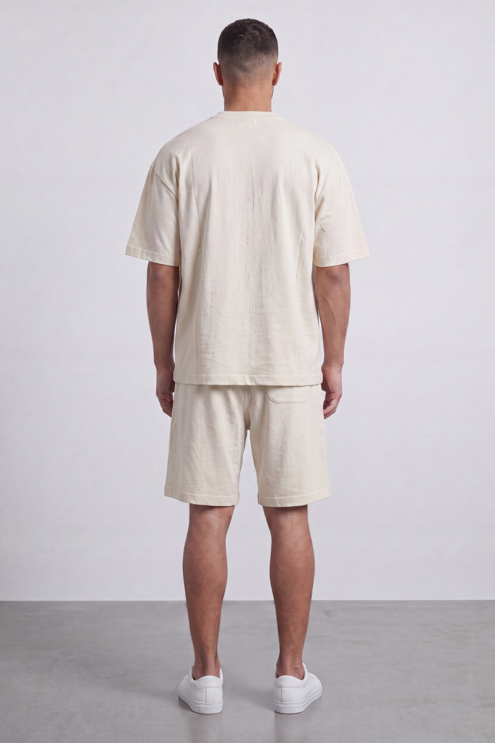 Men’s Tomato Store Night Trace Co-Ord Oversize Set Crafted From Soft Jersey Fabric Featuring Tonal Distressed Scratch Artwork Scattered Outfit