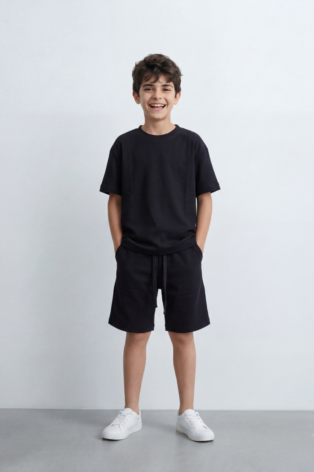 Boy's Tomato Store Canyon Ease Co-Ord Set Plain Dyed Surface With Soft Washed Grain Across The Full Look Oversize