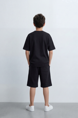 Boy's Tomato Store Canyon Ease Co-Ord Set Plain Dyed Surface With Soft Washed Grain Across The Full Look Oversize
