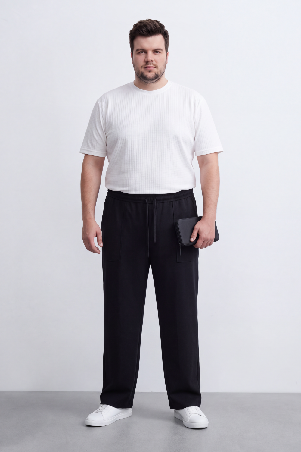 Men's Tomato Store Big Size Sweatpants Utility Patch Pockets Wide Leg