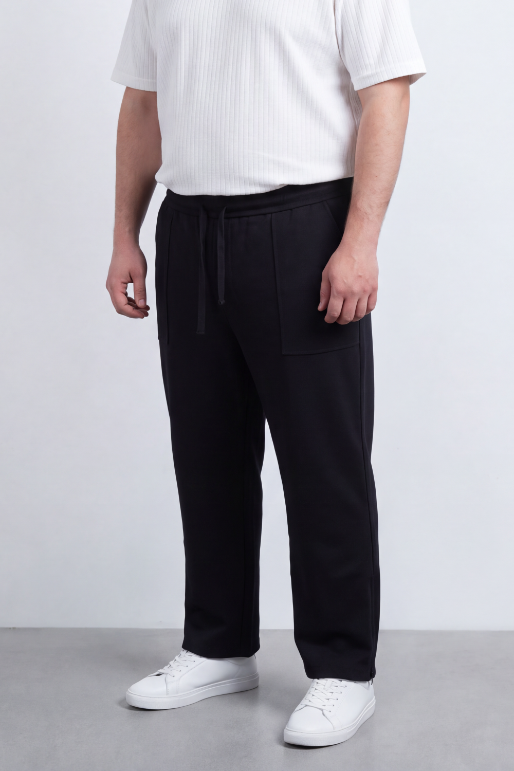 Men's Tomato Store Big Size Sweatpants Utility Patch Pockets Wide Leg