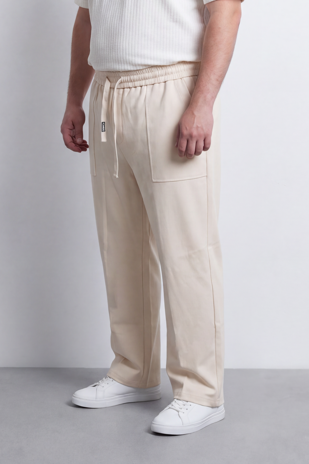 Men's Tomato Store Big Size Sweatpants Utility Patch Pockets Wide Leg