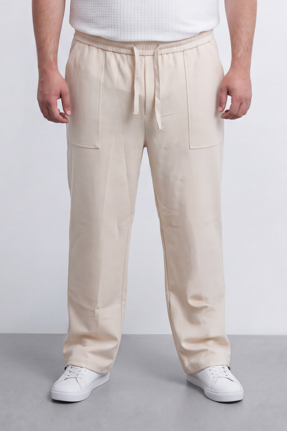 Men's Tomato Store Big Size Sweatpants Utility Patch Pockets Wide Leg