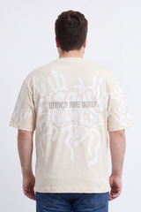 Men's Tomato Store Graphic T-Shirt Abstract Sleeve Artwork Subtle Neck Slogan Detail Reguler Fit Bigsize