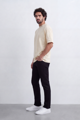 Men's Tomato Store Graphic T-Shirt Abstract Back Artwork Embroidered Slogan Detail Drop Shoulder Oversized Fit