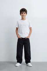 Boy's Graphic T-Shirt Textured 94 Front Artwork Classic Crew Neck Short Sleeves