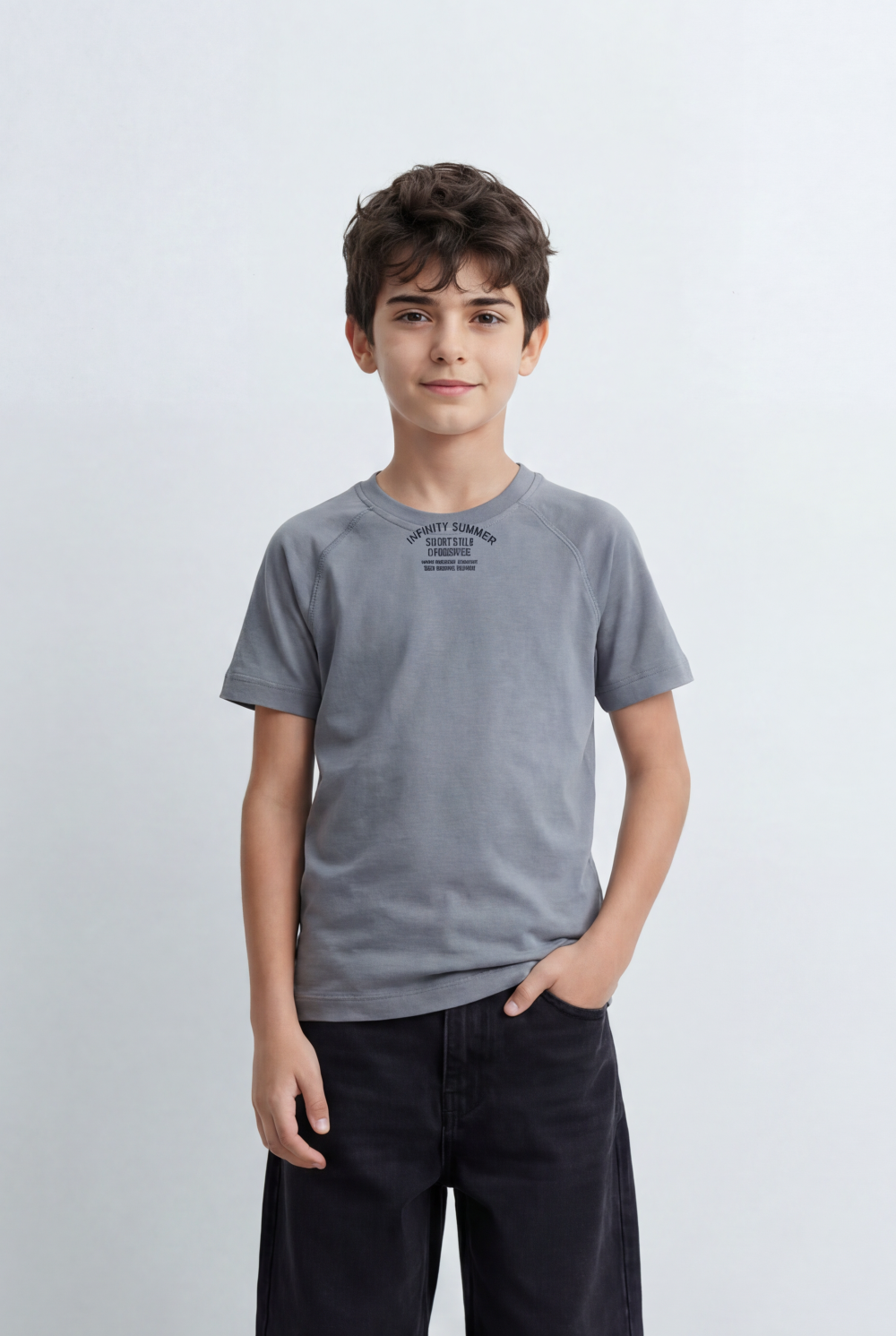Boy’s Tomato Store Raglan Sleeve T-ShirtChest Graphic Sport Inspired Construction