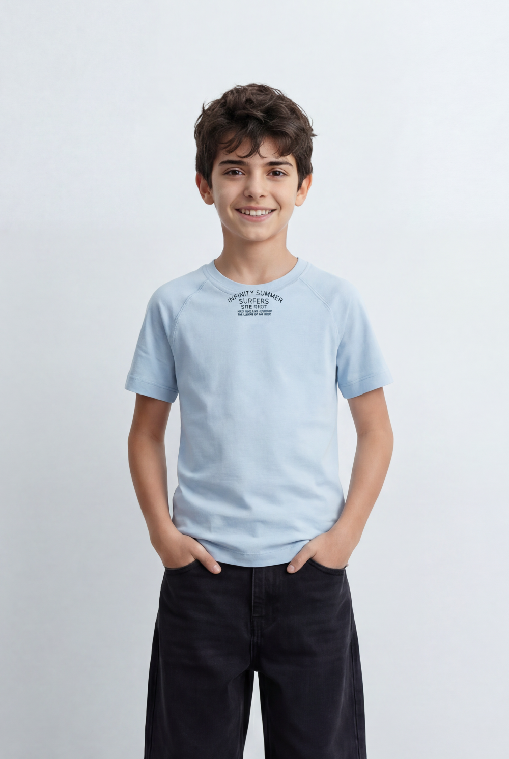 Boy’s Tomato Store Raglan Sleeve T-ShirtChest Graphic Sport Inspired Construction