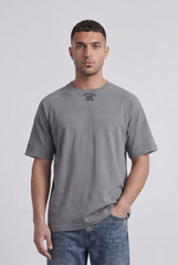 Men’s Tomato Store Regular Fit T-Shirt Rib Crew Neck Mini Neck Graphic Short Sleeves Stitch Lines