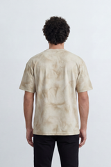 Men’s Tomato Store Sandstorm Fade T-Shirt With Allover Mineral Wash Texture Tonal Cloudy Surface Subtle Distress Marks Relaxed fit