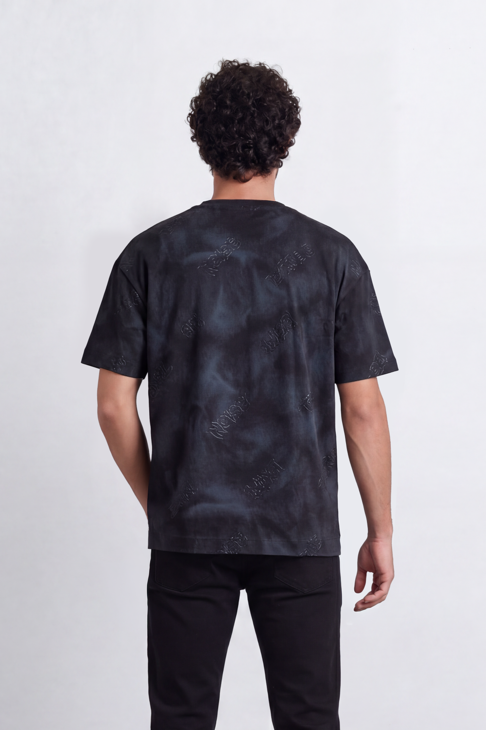 Men’s Tomato Store Sandstorm Fade T-Shirt With Allover Mineral Wash Texture Tonal Cloudy Surface Subtle Distress Marks Relaxed fit
