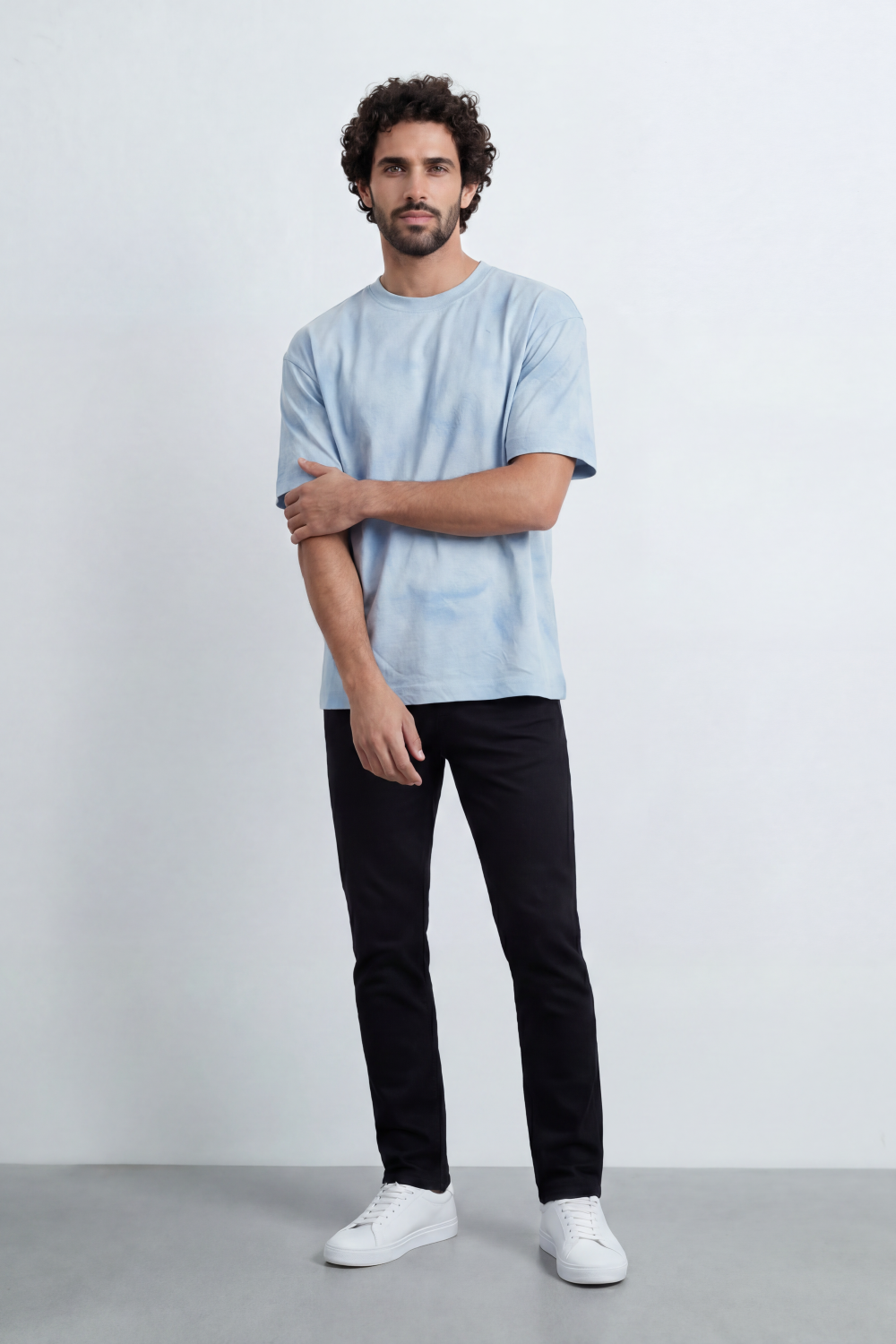 Men’s Tomato Store Sandstorm Fade T-Shirt With Allover Mineral Wash Texture Tonal Cloudy Surface Subtle Distress Marks Relaxed fit