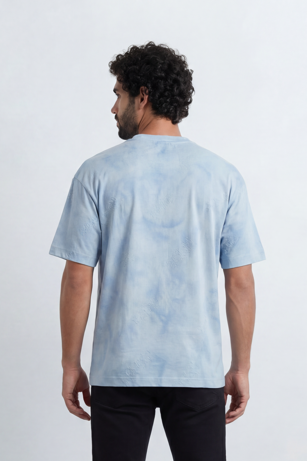 Men’s Tomato Store Sandstorm Fade T-Shirt With Allover Mineral Wash Texture Tonal Cloudy Surface Subtle Distress Marks Relaxed fit