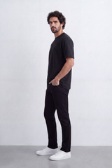 Men’s Tomato Store Shadow Ripple T-Shirt Fine Wave Texture Across The Body Plain Front Oversized Street Shape