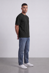 Men’s Tomato Store Ghost Emblem T-Shirt Tonal Raised Symbol Motifs Spread Across A Fine Ripple Surface Relaxed Fit