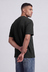 Men’s Tomato Store Ghost Emblem T-Shirt Tonal Raised Symbol Motifs Spread Across A Fine Ripple Surface Relaxed Fit