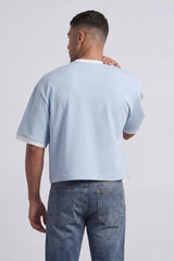 Men’s Tomato Store Argentina Varsity Cropped Box Fit T-Shirt Arch Argentina Typography With Center Flag Artwork