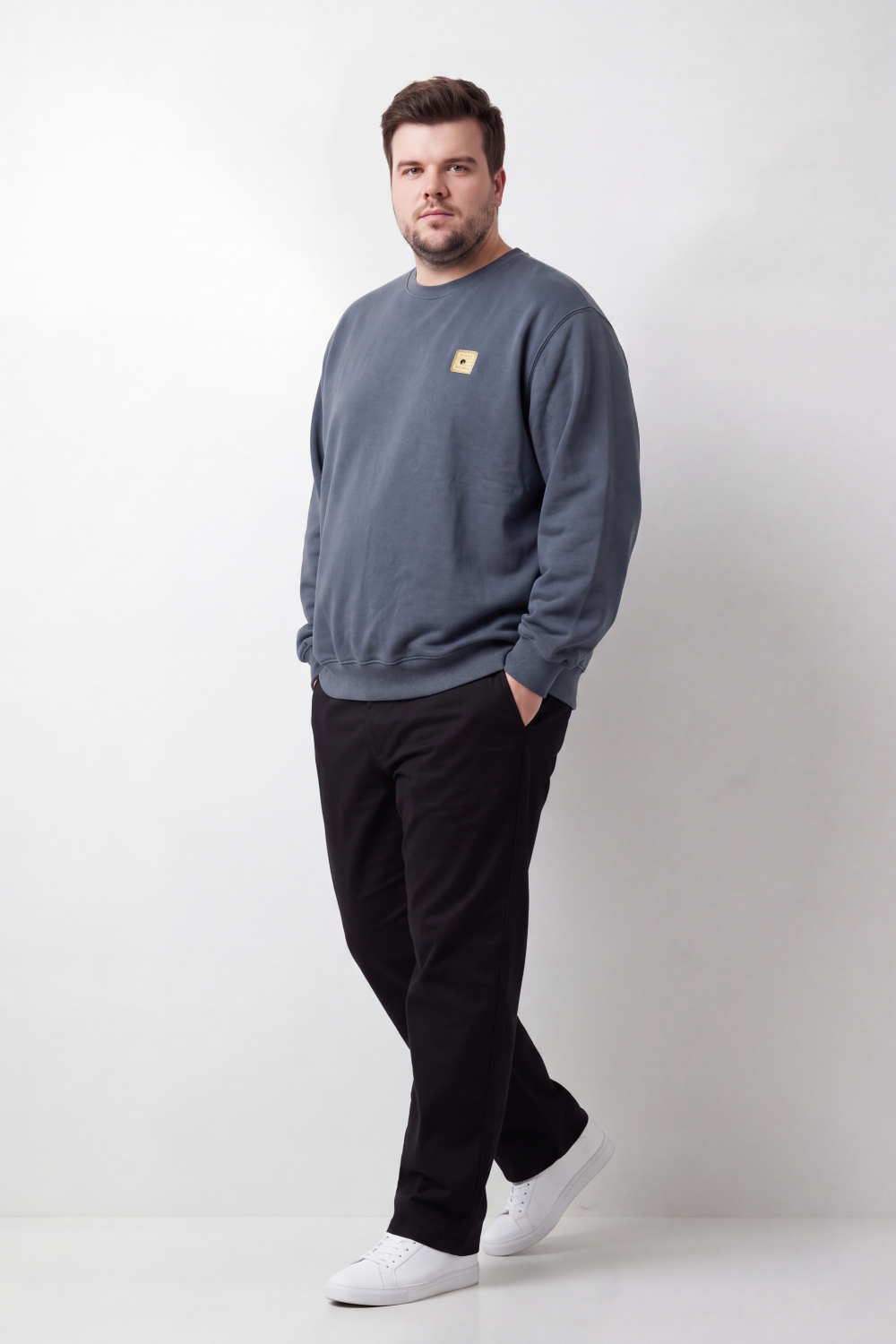 Men's Tomato Store Big Size Sweatshirt Minimal Chest Badge