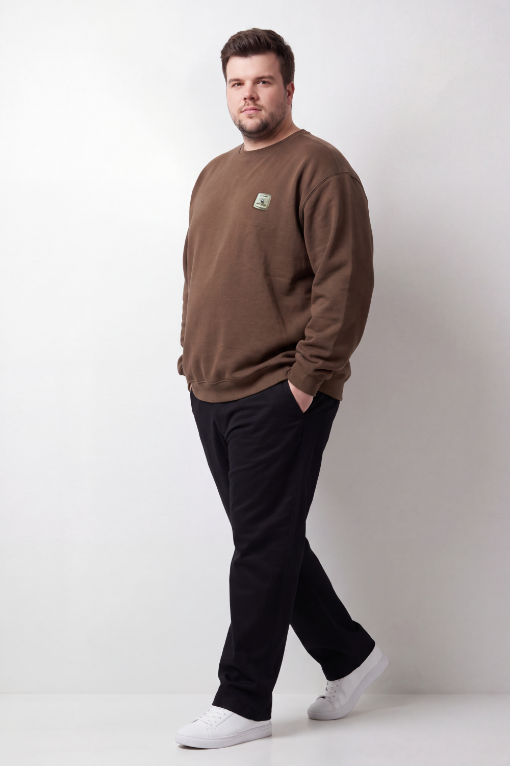 Men's Tomato Store Big Size Sweatshirt Minimal Chest Badge