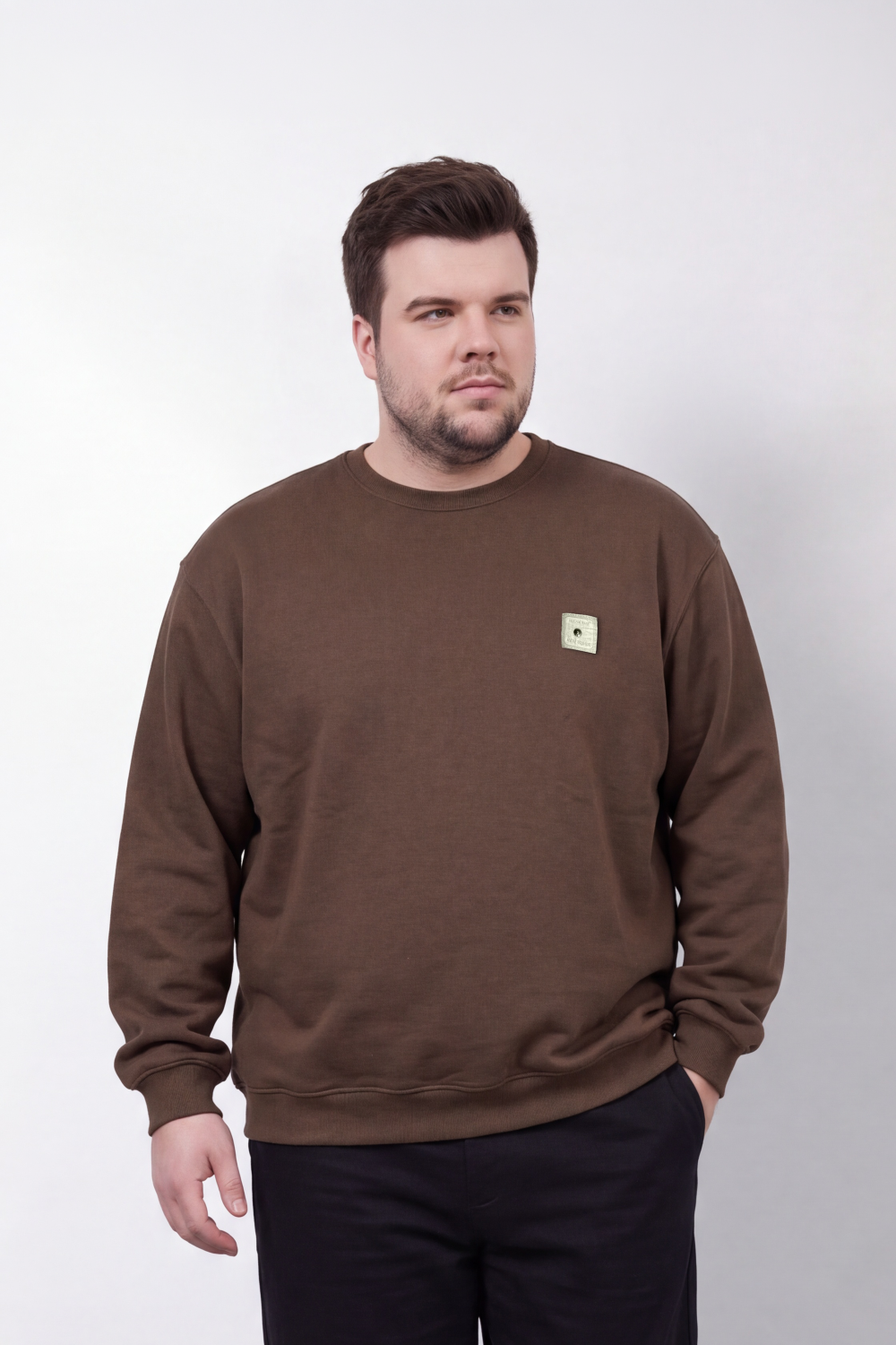 Men's Tomato Store Big Size Sweatshirt Minimal Chest Badge
