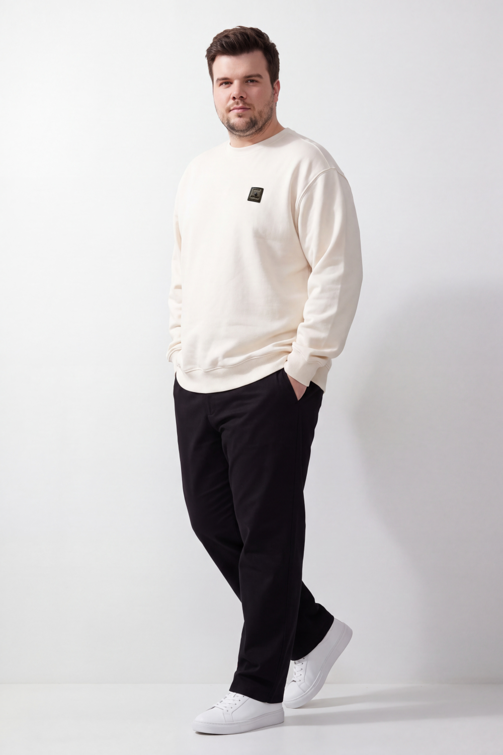 Men's Tomato Store Big Size Sweatshirt Minimal Chest Badge