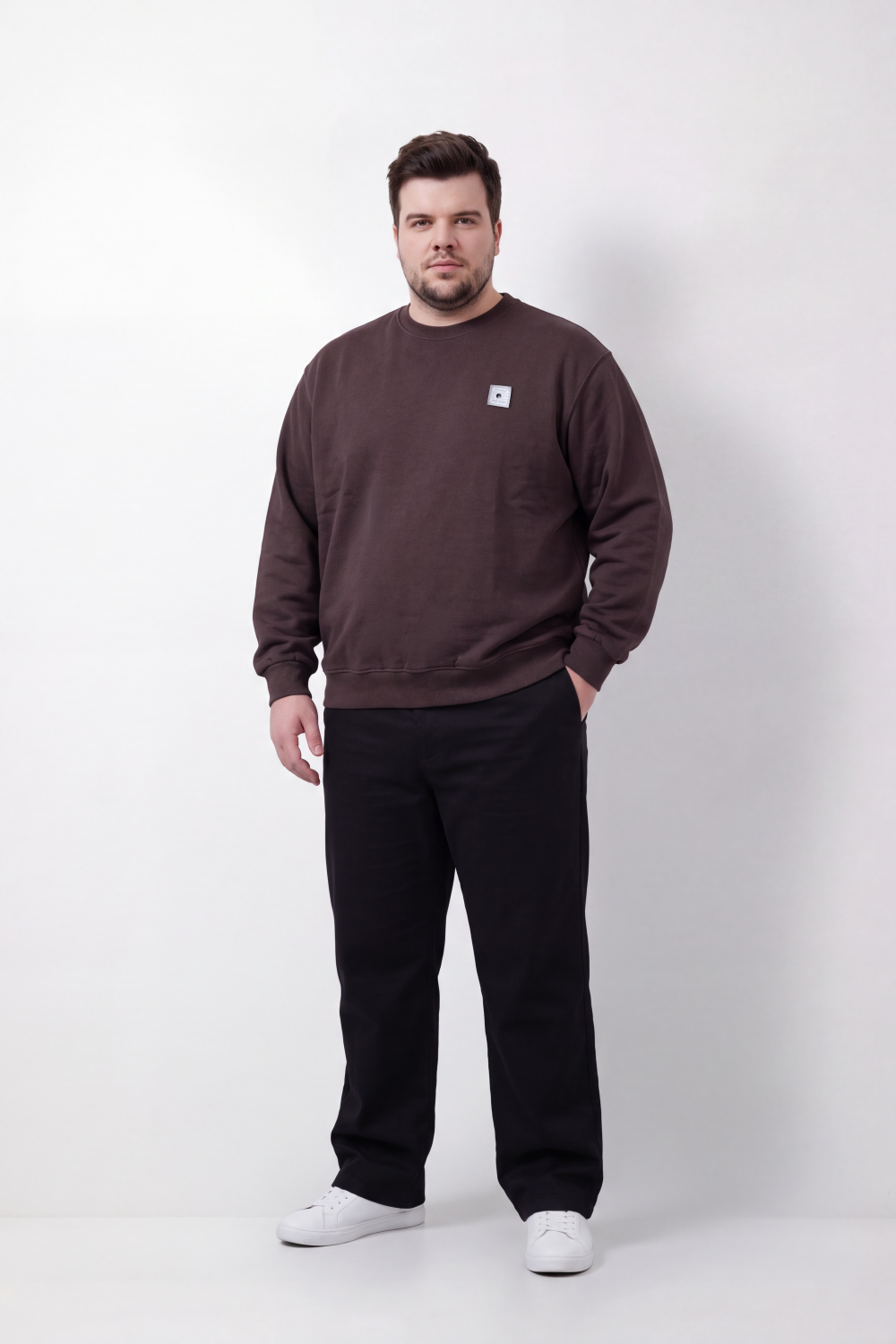 Men's Tomato Store Big Size Sweatshirt Minimal Chest Badge