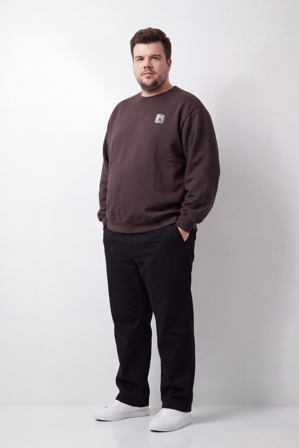 Men's Tomato Store Big Size Sweatshirt Minimal Chest Badge