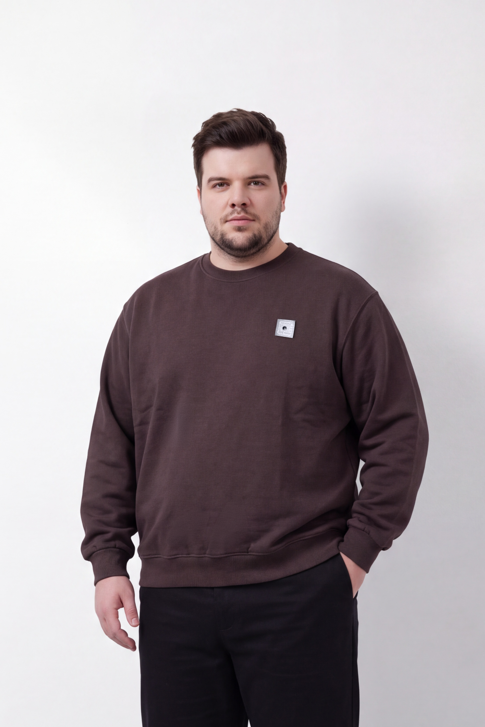 Men's Tomato Store Big Size Sweatshirt Minimal Chest Badge