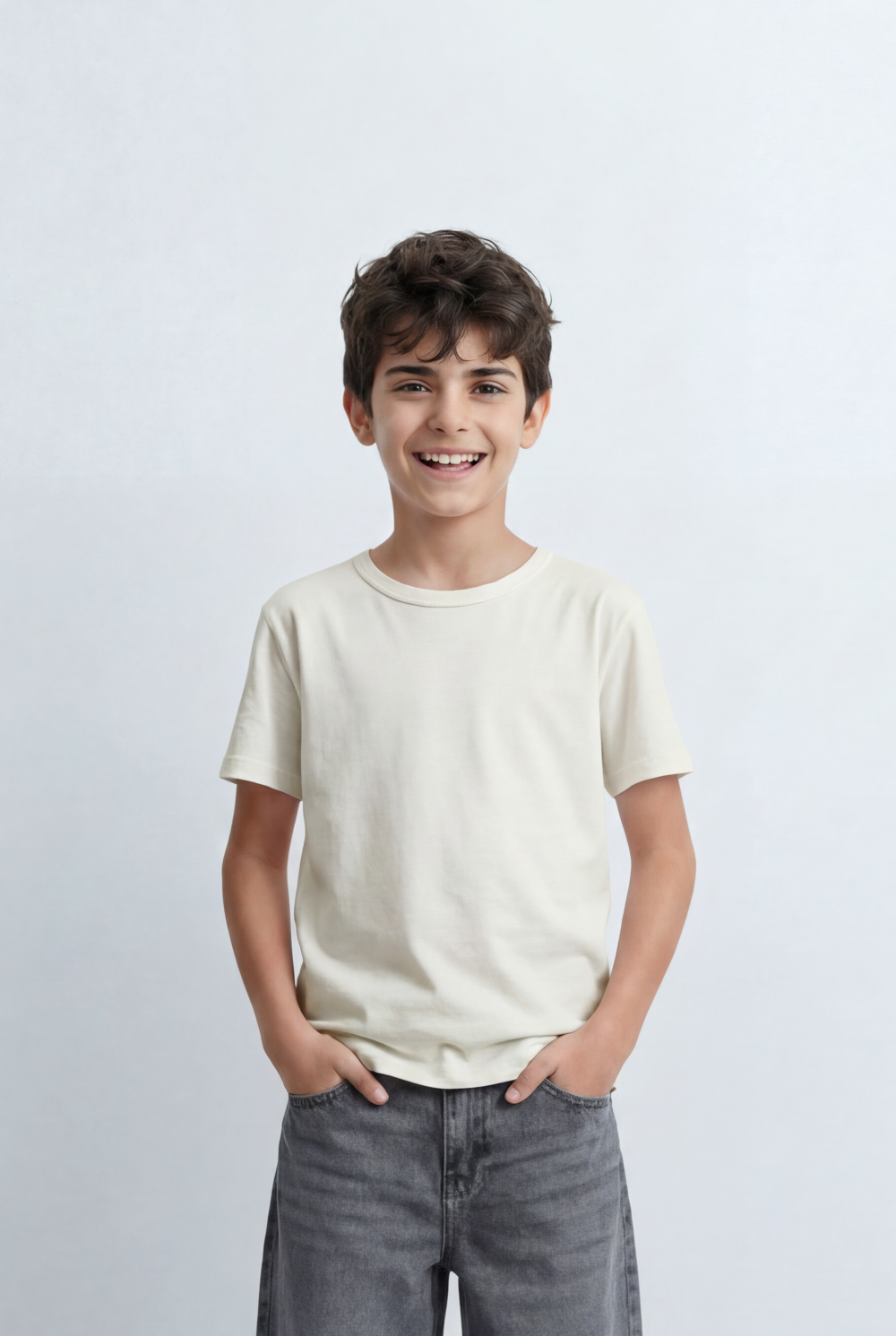 Boy’s Tomato Store Essential T-Shirt Clean Minimal Design Regular Fit Silhouette Everyday Versatility
